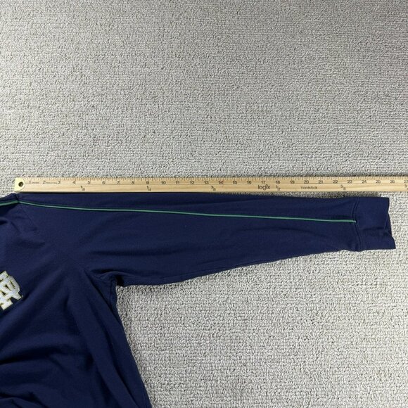 Under Armour Notre Dame Fighting Irish 1/4 Zip Pullover Shirt Blue Men’s Size L - Picture 6 of 8